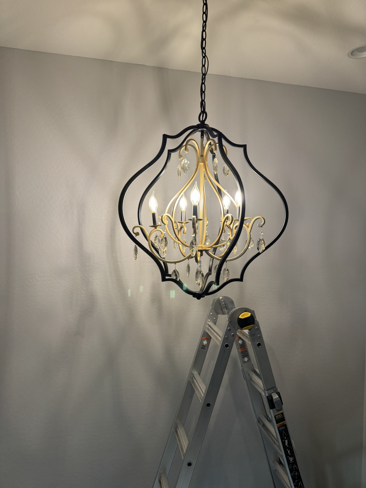 Scottsdale decorative fixture detail in a finished room