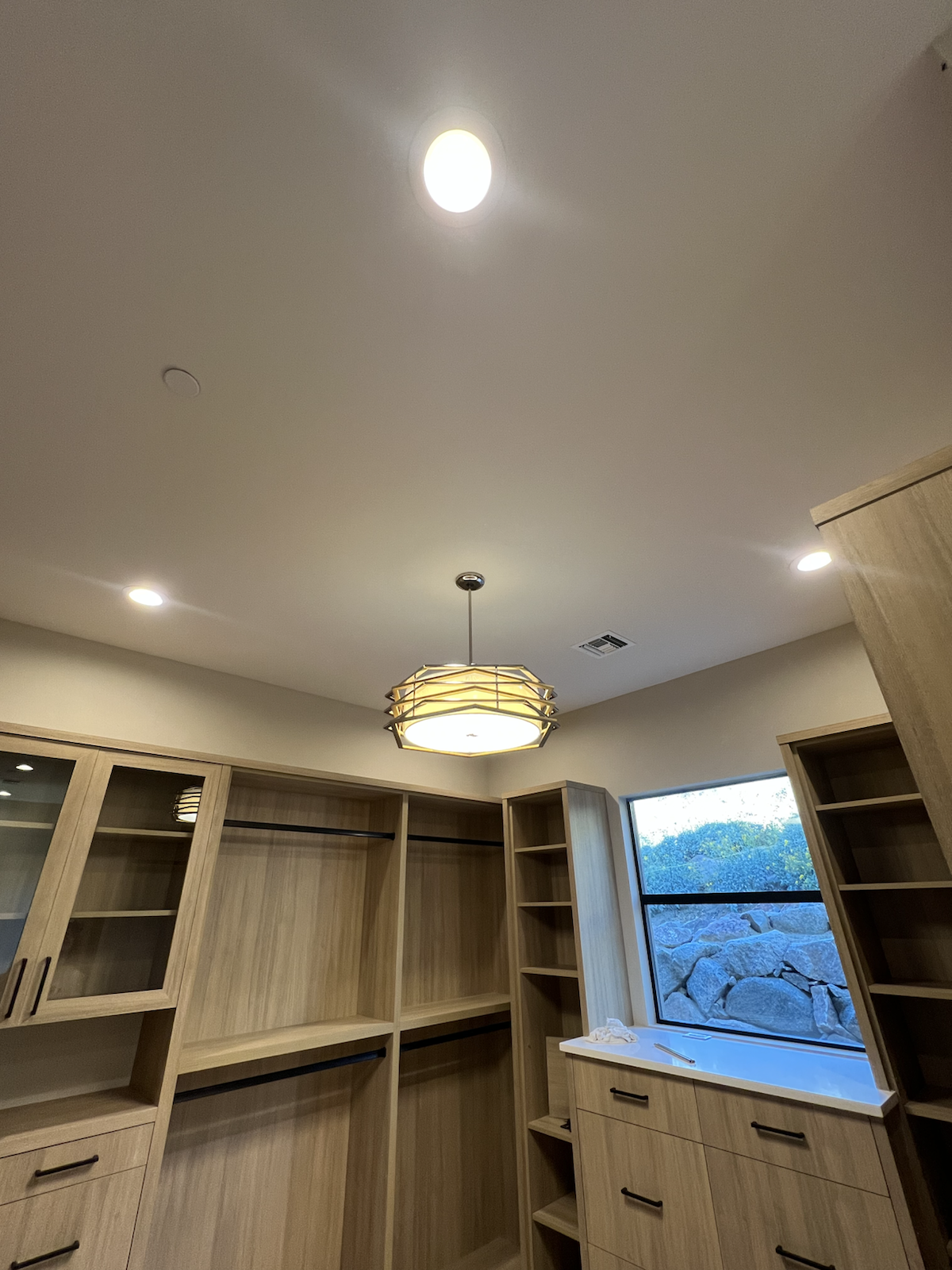 Scottsdale custom closet lighting with recessed fixtures